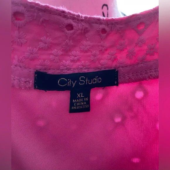 NWT City Studio Junior’s Cotton Embroidered Eyelet Midi Dress - Picture 12 of 12